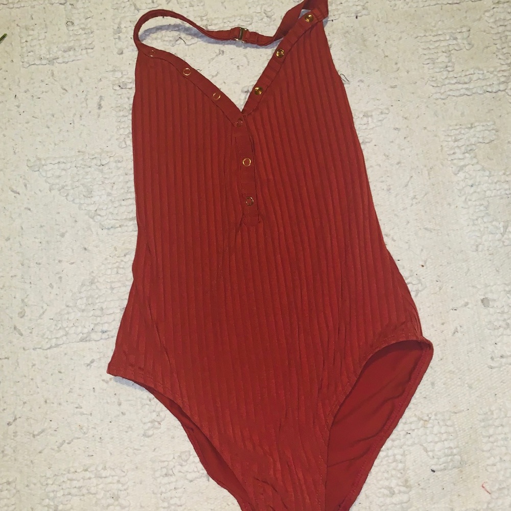 Burnt orange bodysuit/swimsuit. Size medium